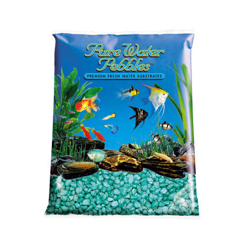 Pure Water Pebbles Premium Fresh Frosted Aquarium Gravel Emerald Green 6/5 lb