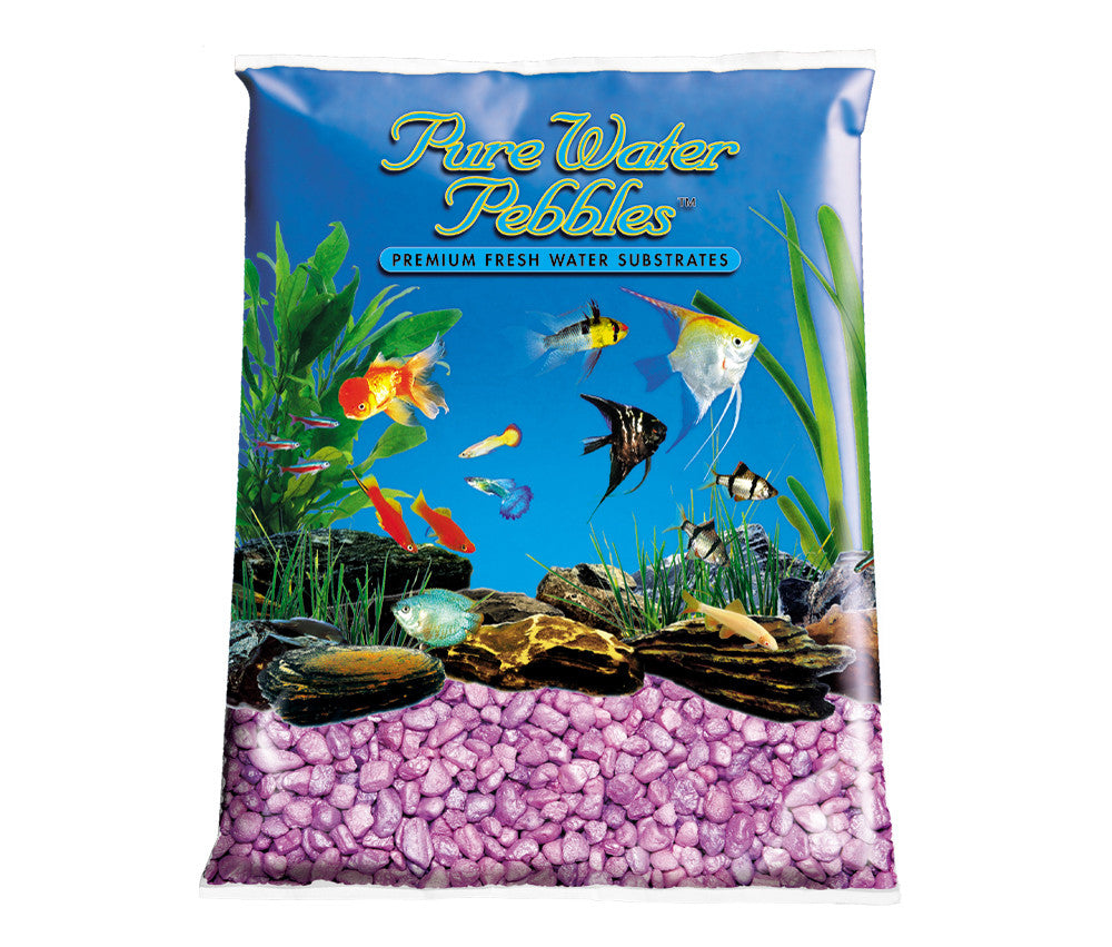 Pure Water Pebbles Premium Fresh Water Frosted Aquarium Gravel Lavender 2/25 lb