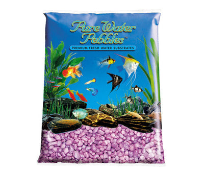 Pure Water Pebbles Premium Fresh Frosted Aquarium Gravel Lavender 2/25 lb