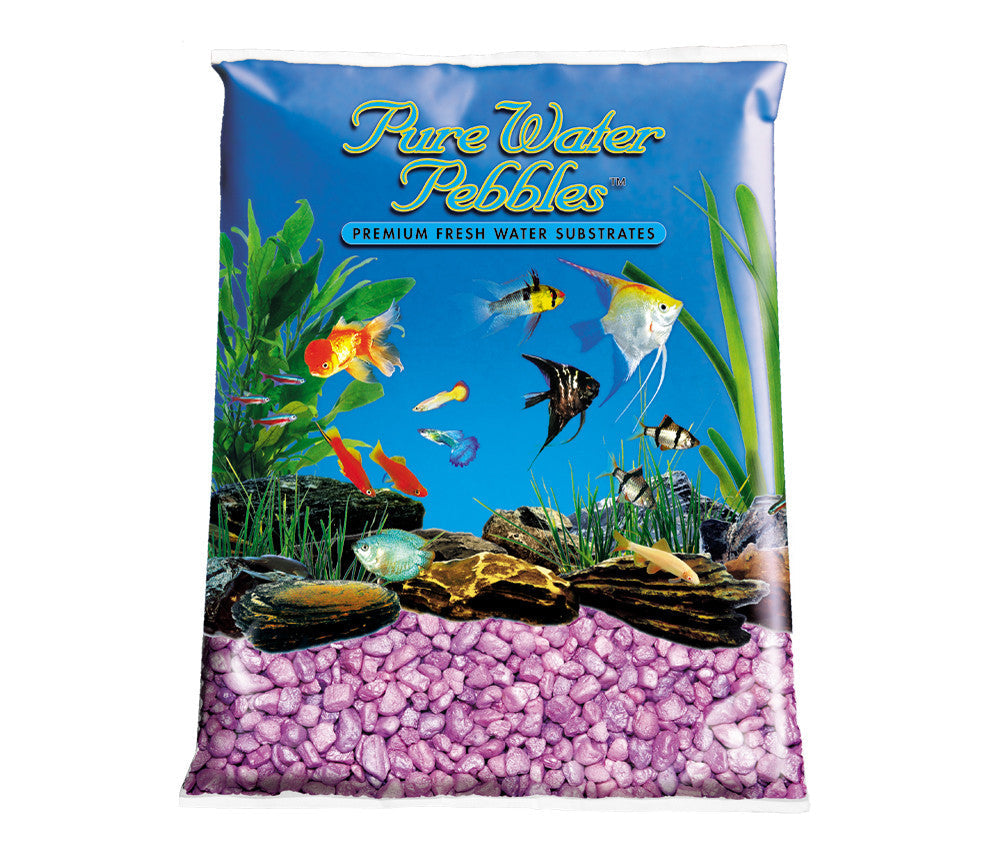 Pure Water Pebbles Premium Fresh Water Frosted Aquarium Gravel Lavender 6/5 lb