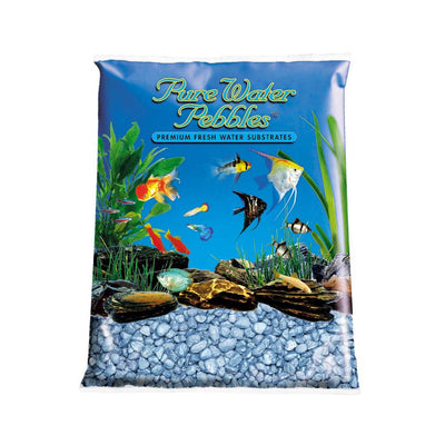 Pure Water Pebbles Premium Fresh Water Frosted Aquarium Gravel Pastel Blue 6/5 lb