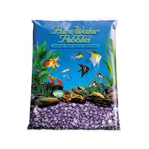 Pure Water Pebbles Premium Fresh Frosted Aquarium Gravel Purple 6/5 lb
