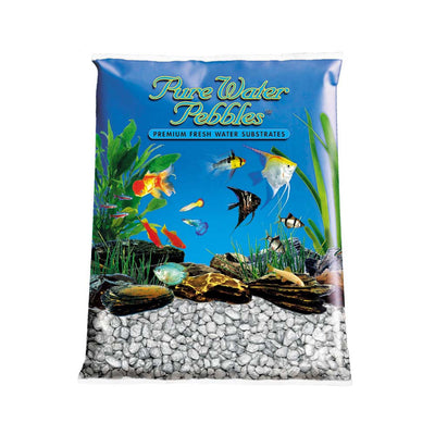 Pure Water Pebbles Premium Fresh Water Frosted Aquarium Gravel Silver 2/25 lb