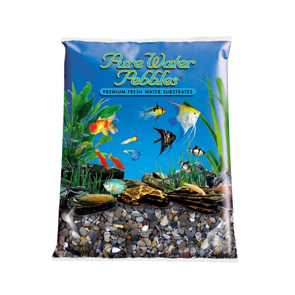 Pure Water Pebbles Premium Fresh Water River Jack Natural Aquarium Gravel 2/25 lb