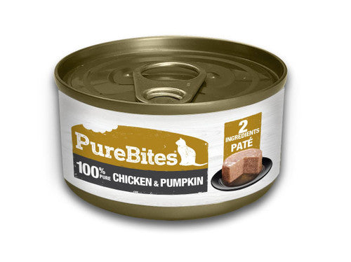 PureBites 100% Pure Chicken & Pumpkin Pate 12 / 2.5 oz - Cat