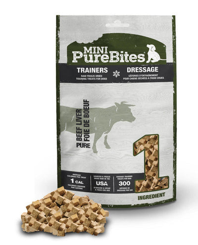 PureBites Mini Trainers RAW Freeze Dried Beef Liver Treats 3 oz - Dog