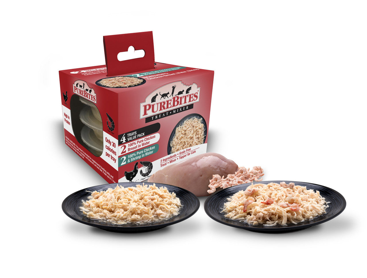 PureBites Mixers Variety Chicken & Chicken & Shrimp Cat Food 1.76 oz, 4 pk 878968002134