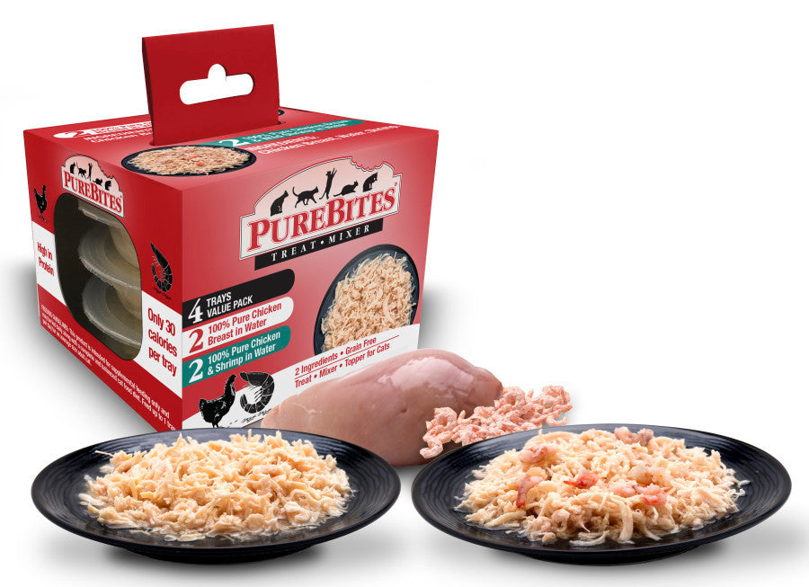 PureBites Mixers Variety Chicken & Shrimp Cat Food 1.76 oz 4 pk
