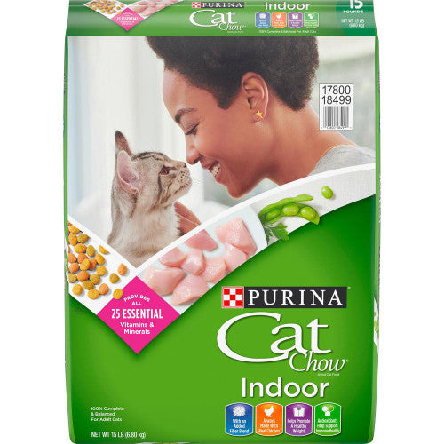 Purina Cat Chow Indoor Dry Cat Food, 15-lbs