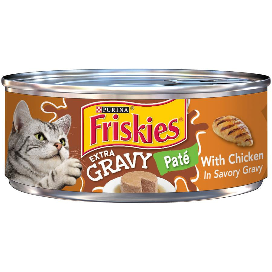 Purina Friskies Extra Gravy Pate With Chicken in Savory Gravy Adult Cat 24/5.5oz {L-1}050489 050000168767