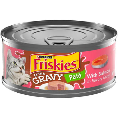 Purina Friskies Extra Gravy Pate With Salmon in Savory Gravy Adult Cat 24/5.5z