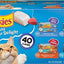 <p>Watch your feline friend come bounding to her dish every time you open a can from this Purina Friskies Oceans of Delight wet cat food variety pack. Containing 10 cans each of four delectable flavors, this variety pack gives your little carnivore the seafood flavor she craves at mealtime. Since each recipe contains 100% complete and balanced nutrition for the maintenance of adult cats, you get the satisfaction of knowing you're filling her bowl with wet cat food that's good for her. Tasty gravy leaves her