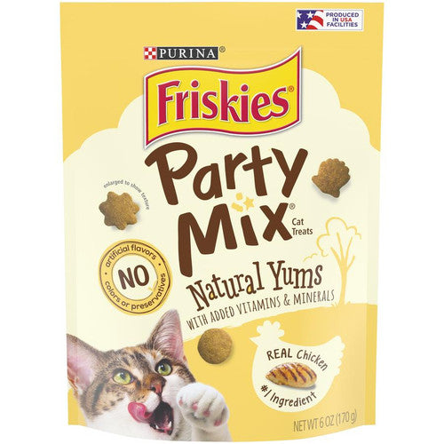 Purina Friskies Party Mix Natural Yums With Real Chicken Cat Treats 6/6oz {L - 1}050859