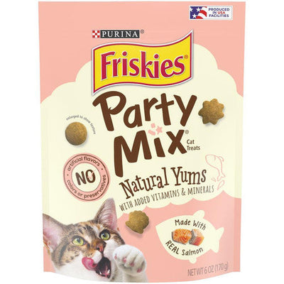 Purina Friskies Party Mix Natural Yums With Real Salmon Cat Treats 6/6oz {L - 1}050860