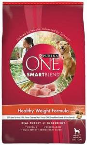 Purina One Smartblend Healthy Weight Turkey Formula Dry Dog Food-16.5-lb-{L+1} 017800149204