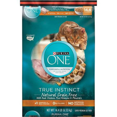 Purina ONE True Instinct Natural Grain Free With Real Chicken 14.4lb {L - 1} 178446 - Cat