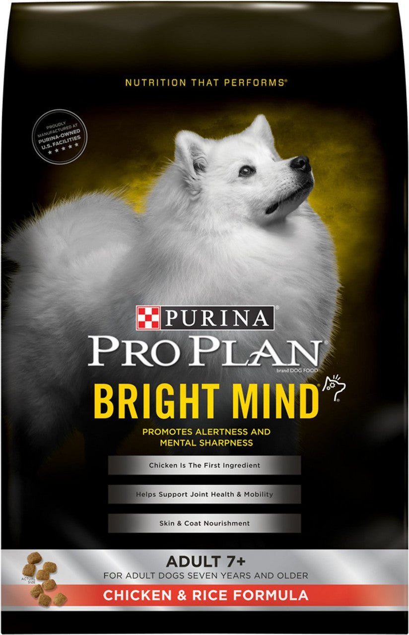 Purina Pro Plan Bright Mind Adult 7plus Chicken And Rice Formula Dry Dog Food-16-lb-{L-1} 038100170859