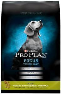 Purina Pro Plan Focus Adult Weight Management Formula Dry Dog Food-18-lb-{L+1} 038100131867