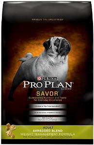 Purina Pro Plan Savor Adult Shredded Blend Weight Management Formula Dry Dog Food-18-lb-{L-1} 038100140241