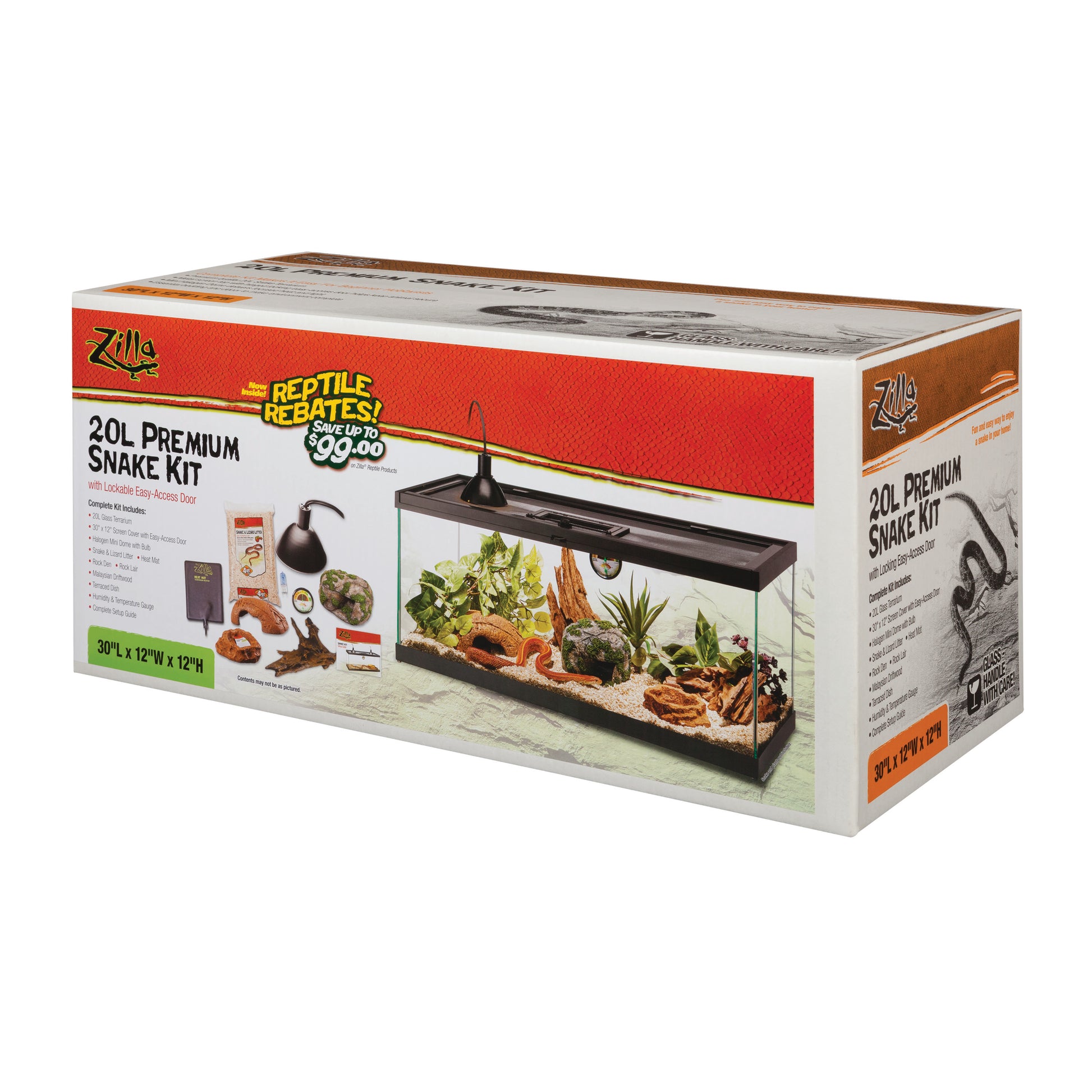 Zilla Snake Premium Terrarium Kit 20 l 096316000285
