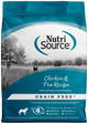 NutriSource Grain Free Dry Dog Food Chicken & Peas 12 lb 073893290070