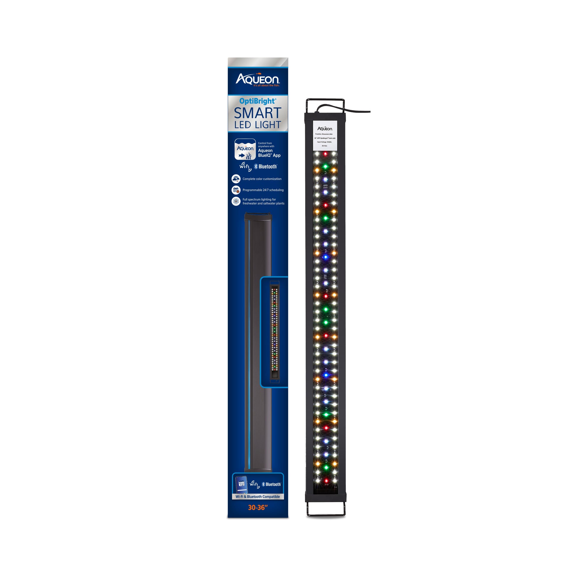 Aqueon OptiBright Smart LED Light Fixture 30 - 36 in 015905002622