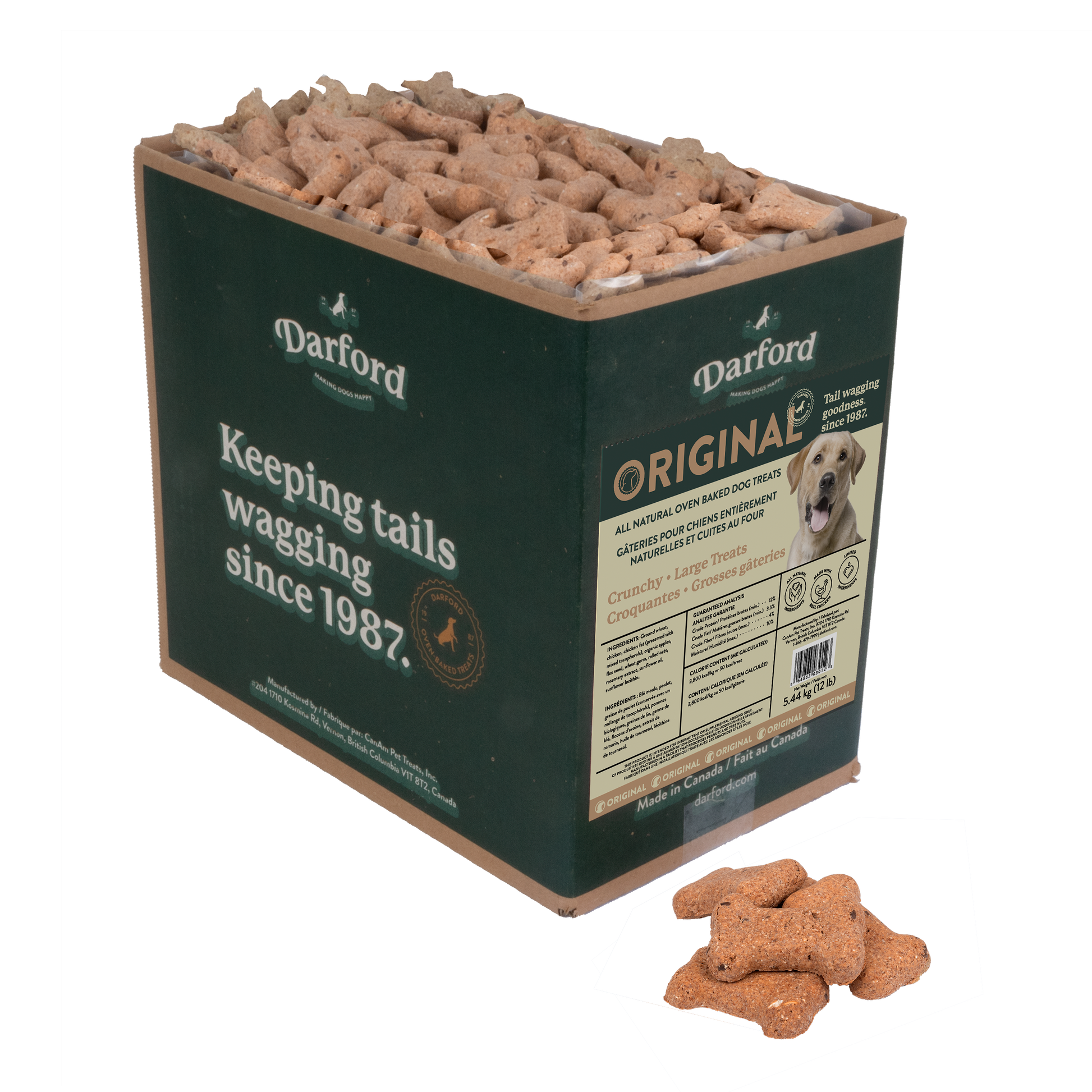 Darford Originals Crunchy Dog Treats Bulk Large, 12 lb 064863030123