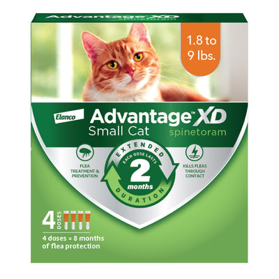 Elanco Advantage XD Topical Flea Protection for Cats 4 doses (8 months of protection) SmallCats (1.8-9 Lbs) 727804567507