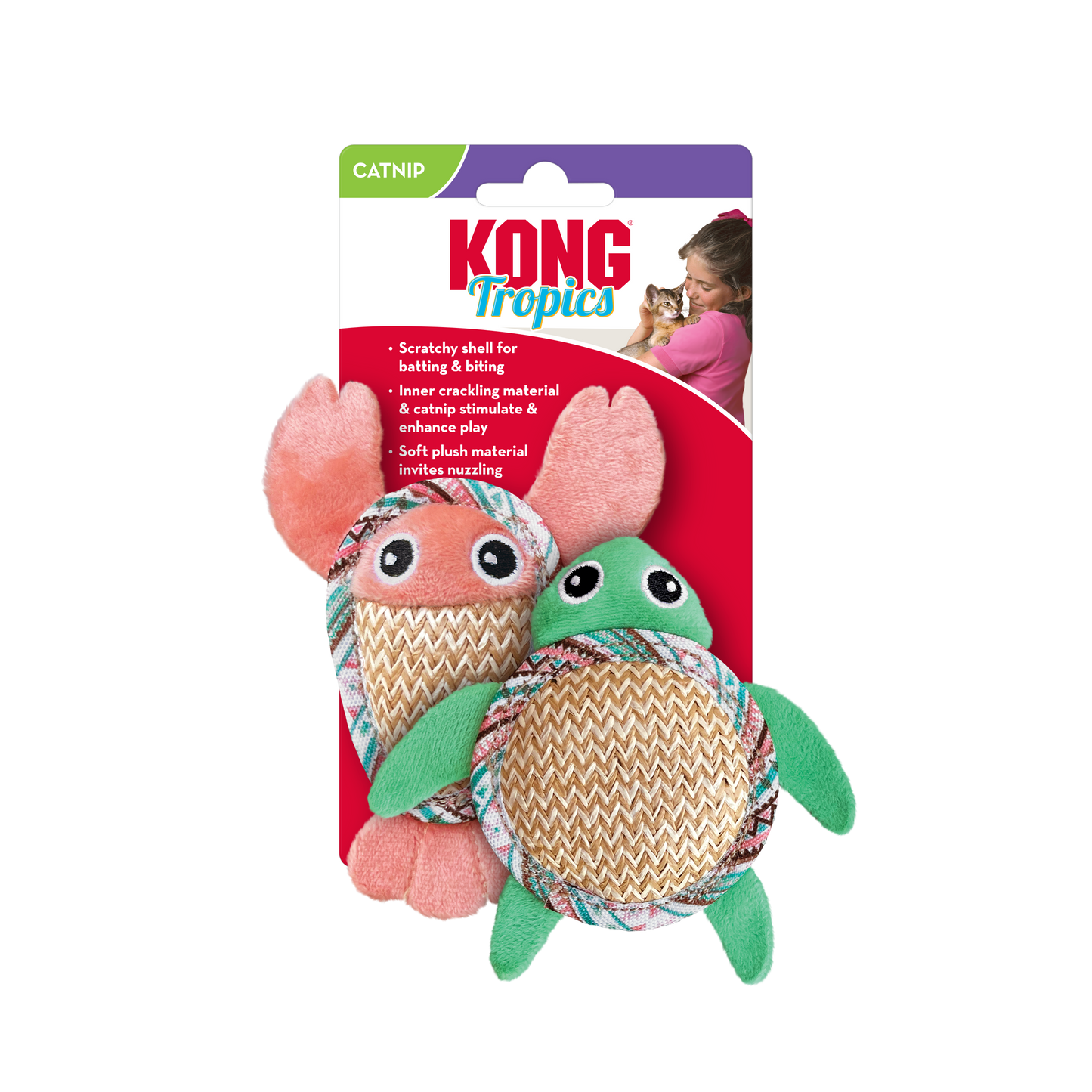KONG Tropics Catnip Pals Cat Toy 2 pk 035585530000
