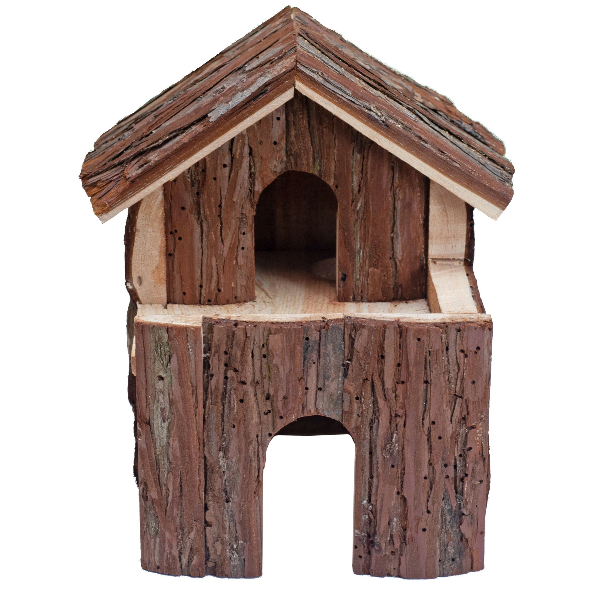 A & E Cages Nibbles Log Cabin Small Animal Deluxe Brown 7.5In X 6In X 8 in 644472014471