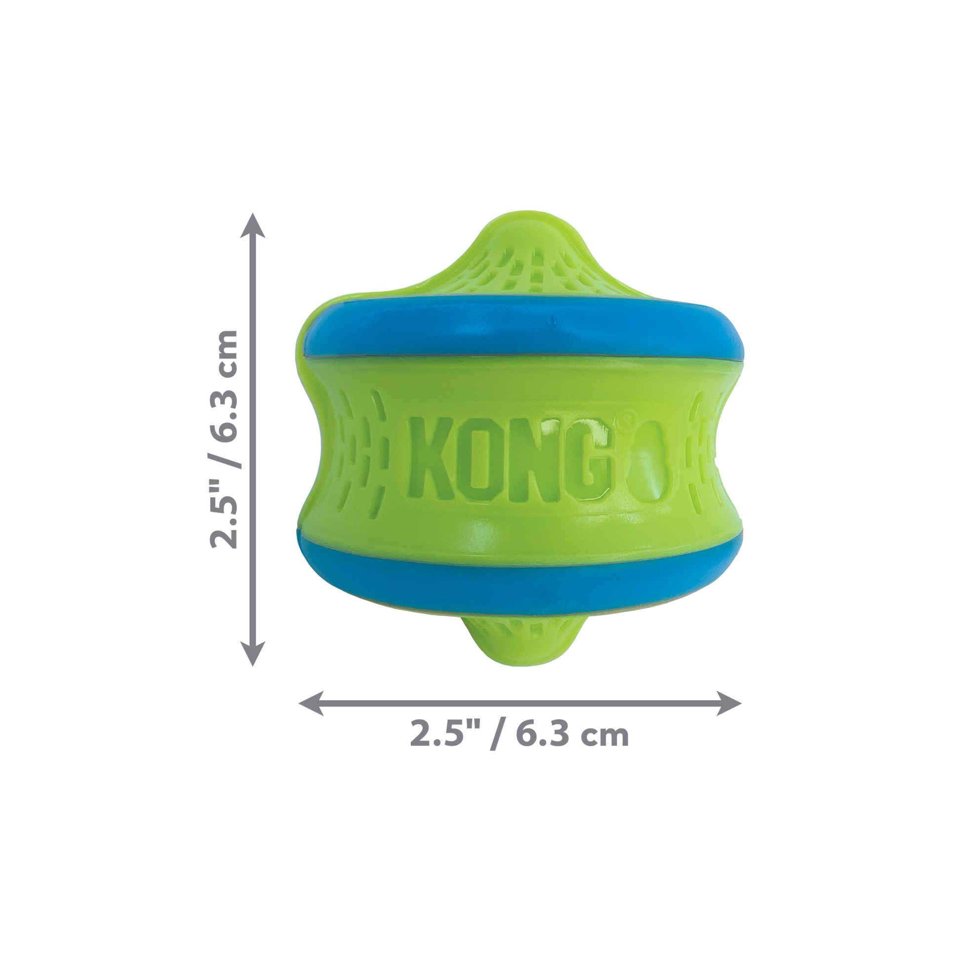 KONG Rambler Rattlez Dog Toy Swirl Ball Medium 035585503783