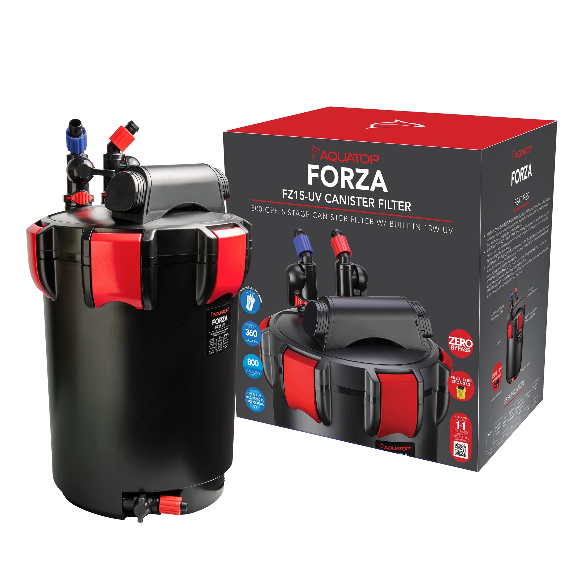 Aquatop FORZA FZ15-UV Canister Filter 810146750192