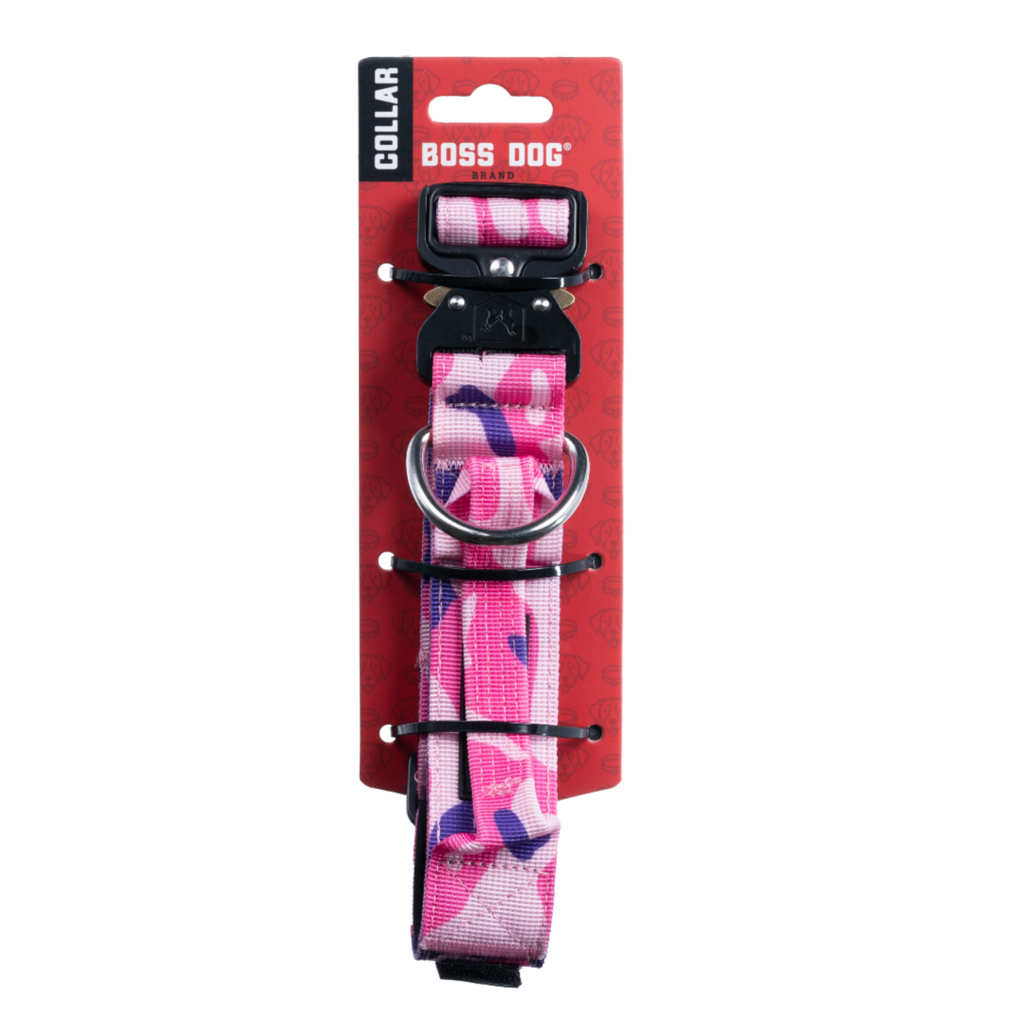 Boss Dog Tactical Adjustable Dog Collar Pink Camo Large, 17-22 in 850010391946