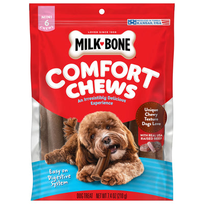 Milk-Bone Mini Comfort Chews Dog Treats Beef 7.4 oz 079100795383