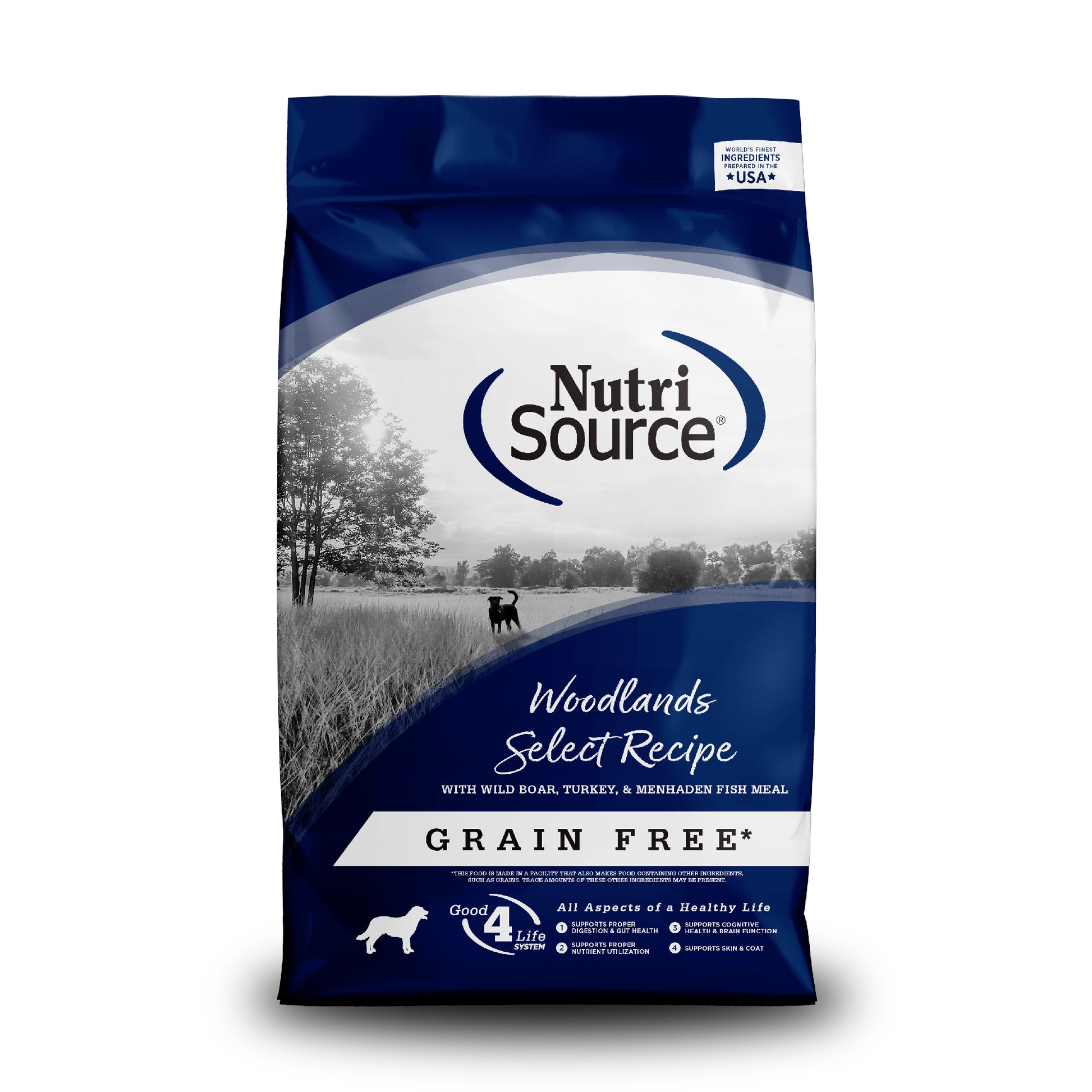 NutriSource Select Recipe Grain Free Dry Dog Food Woodlands Select 26 lb 073893298052