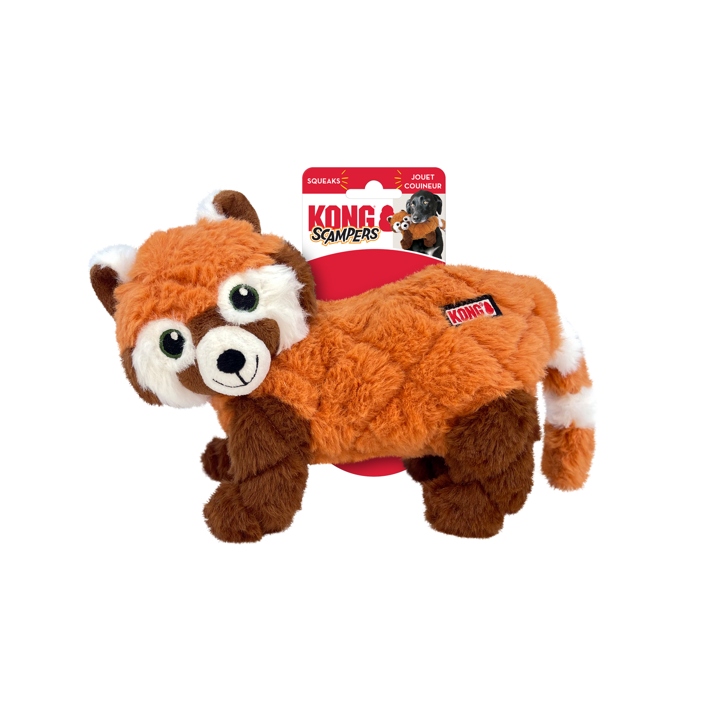 KONG Scampers Dog Toy Red Panda Medium 035585499918