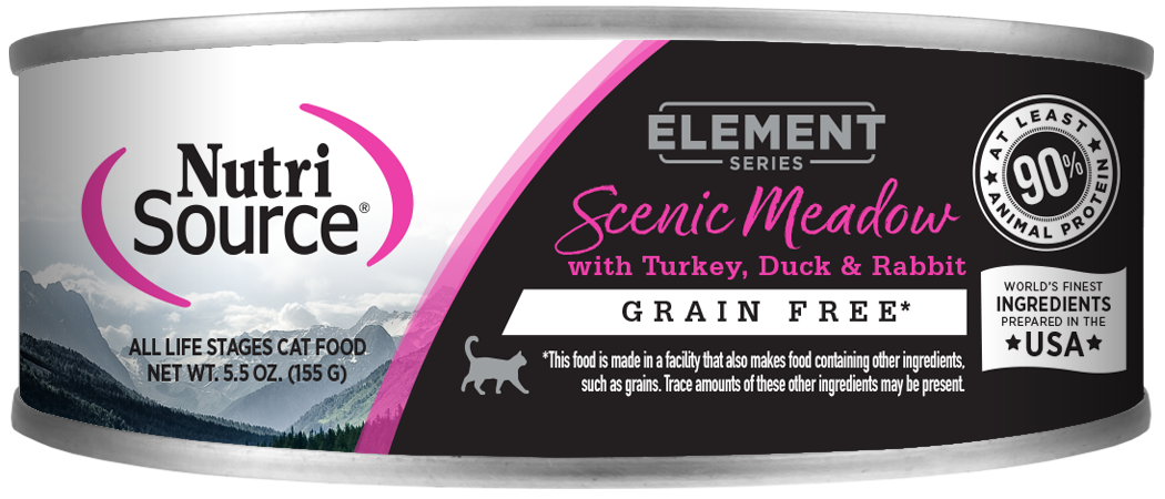NutriSource Element Series Grain Free Canned Cat Food Scenic Meadow 12ea/5.5 oz 073893069133
