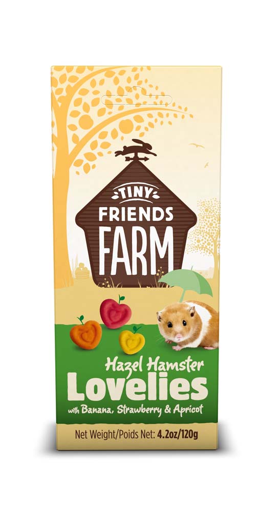 Tiny Friends Farm Hazel Hamster Lovelies w/Banana, Strawberry & Apricot 4.2 oz 730582211609
