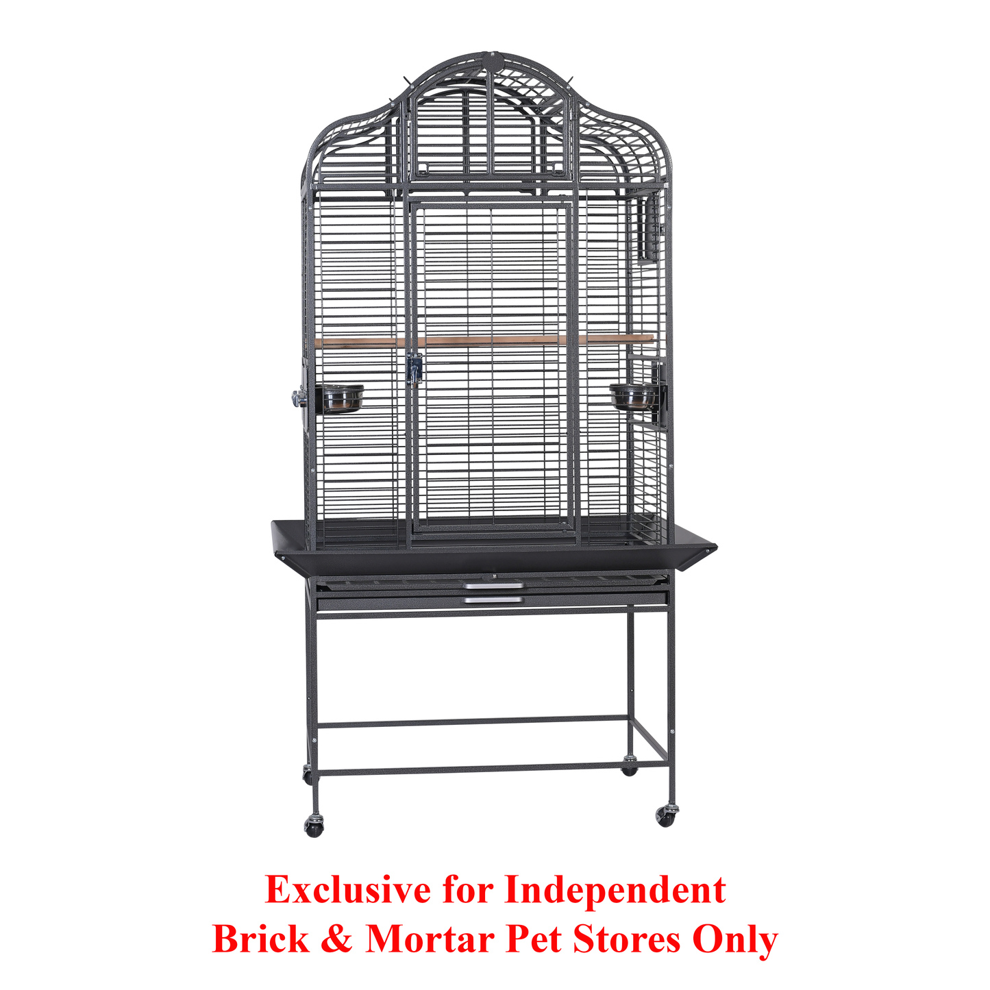 A & E Cages Majestic Parrot Cage Black Medium, 32In X 23In X 67 in 644472014518