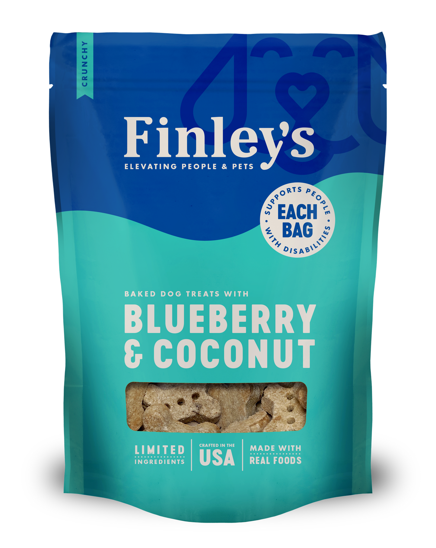 Finley's Barkery Wheat Free Dog Biscuit Blueberry Coconut 12 oz 860001231274