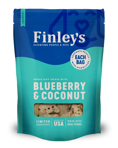 Finley's Barkery Wheat Free Dog Biscuit Blueberry Coconut 12 oz 860001231274
