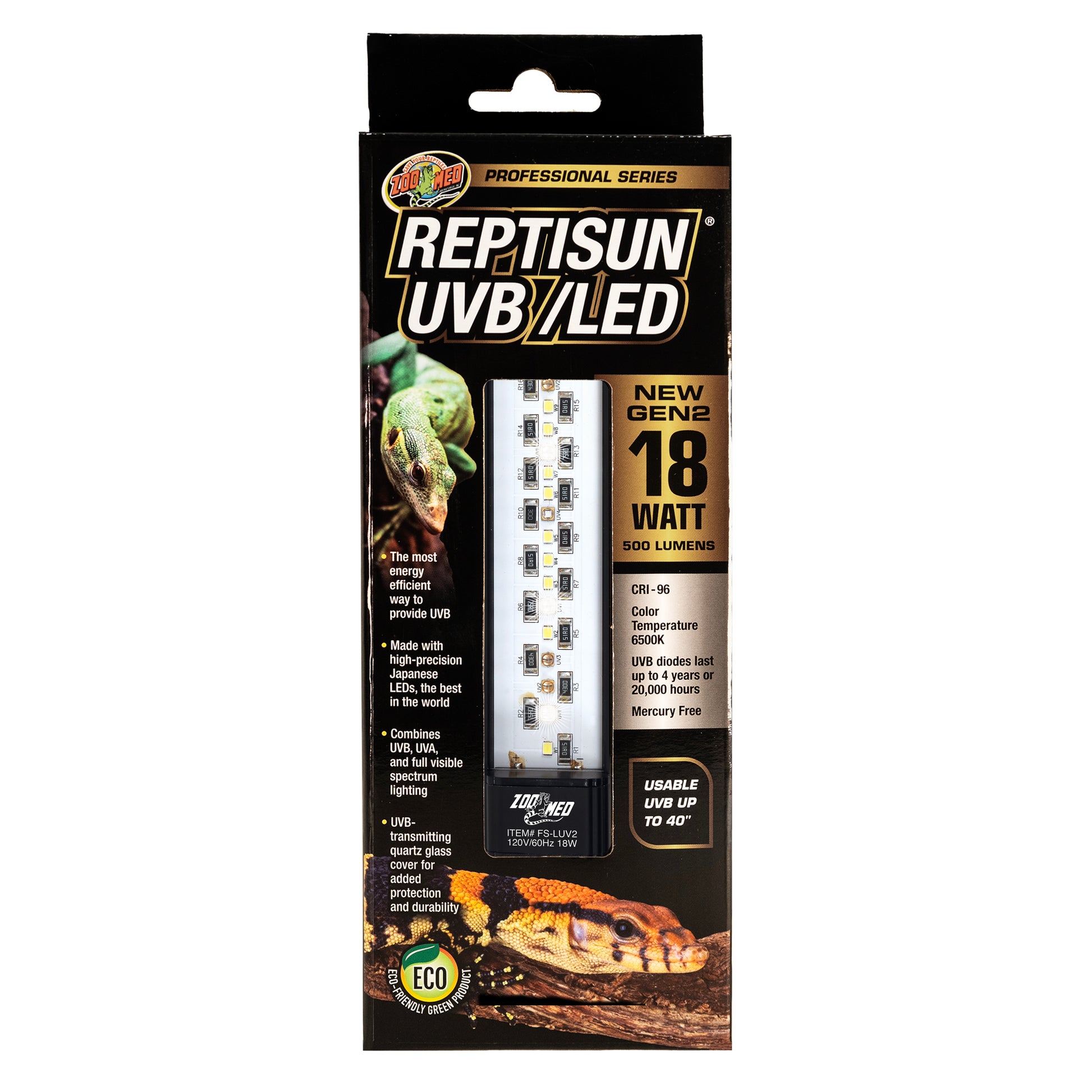 Zoo Med Professional Series Reptisun UVB/LED Bulb 18 W 097612340167
