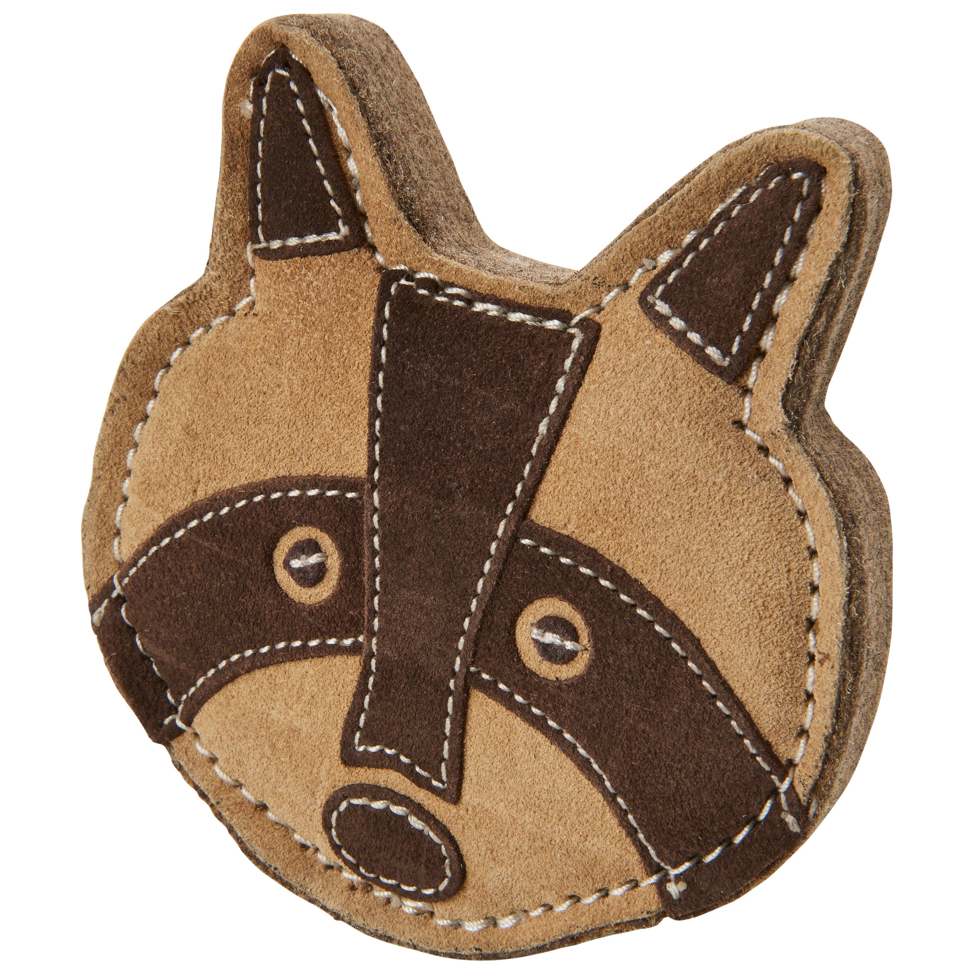 Spot Dura-fuse Leather Chunky Dog Toy Racoon 5 in 077234548103