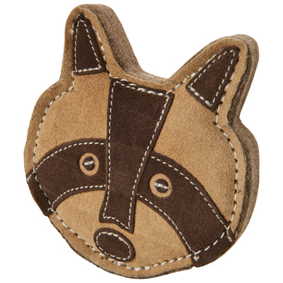 Spot Dura-fuse Leather Chunky Dog Toy Racoon 5 in 077234548103