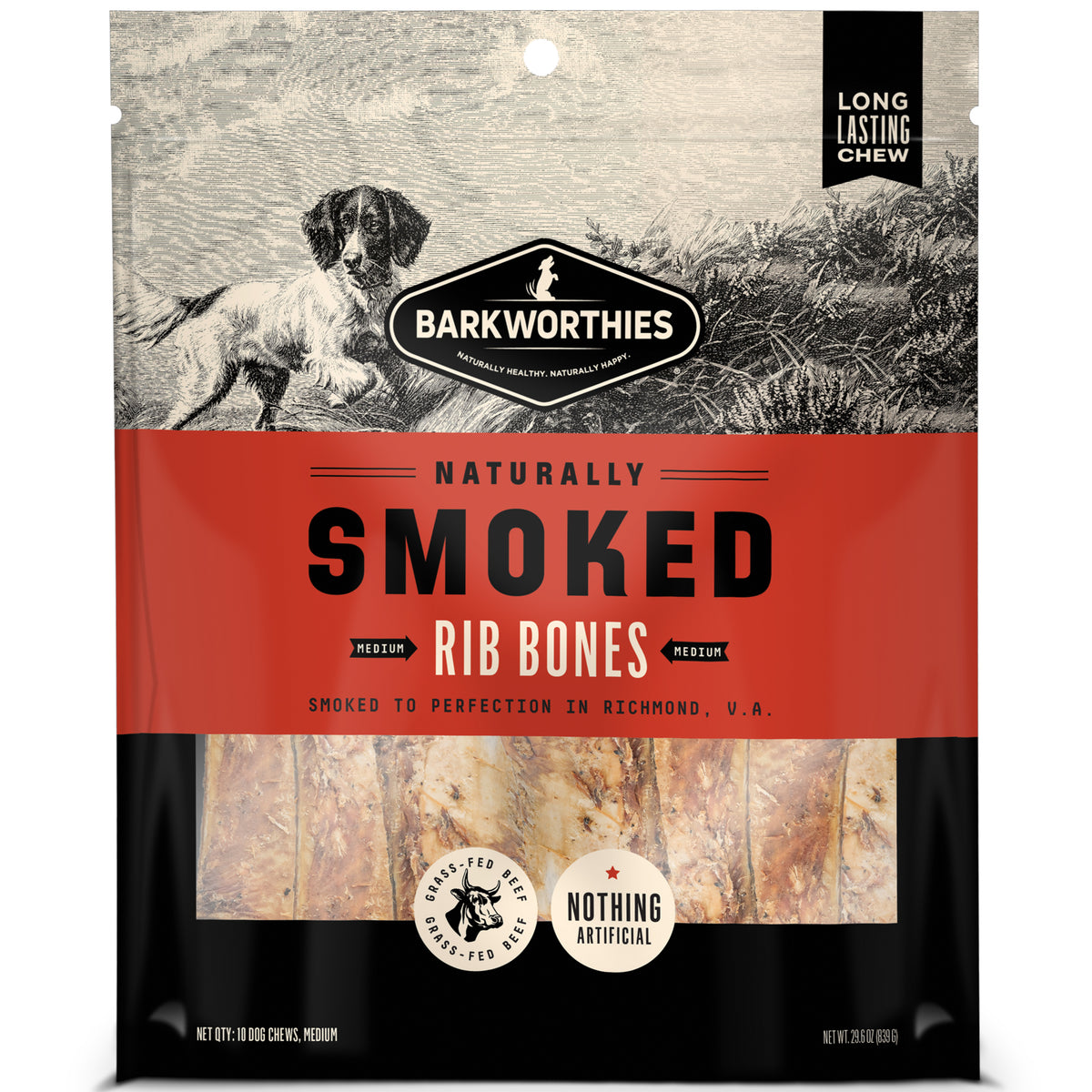Barkbox Ribbs Barkworthies Smoked Rib Bones Dog Treat Medium/10 ct – Pets Warehouse