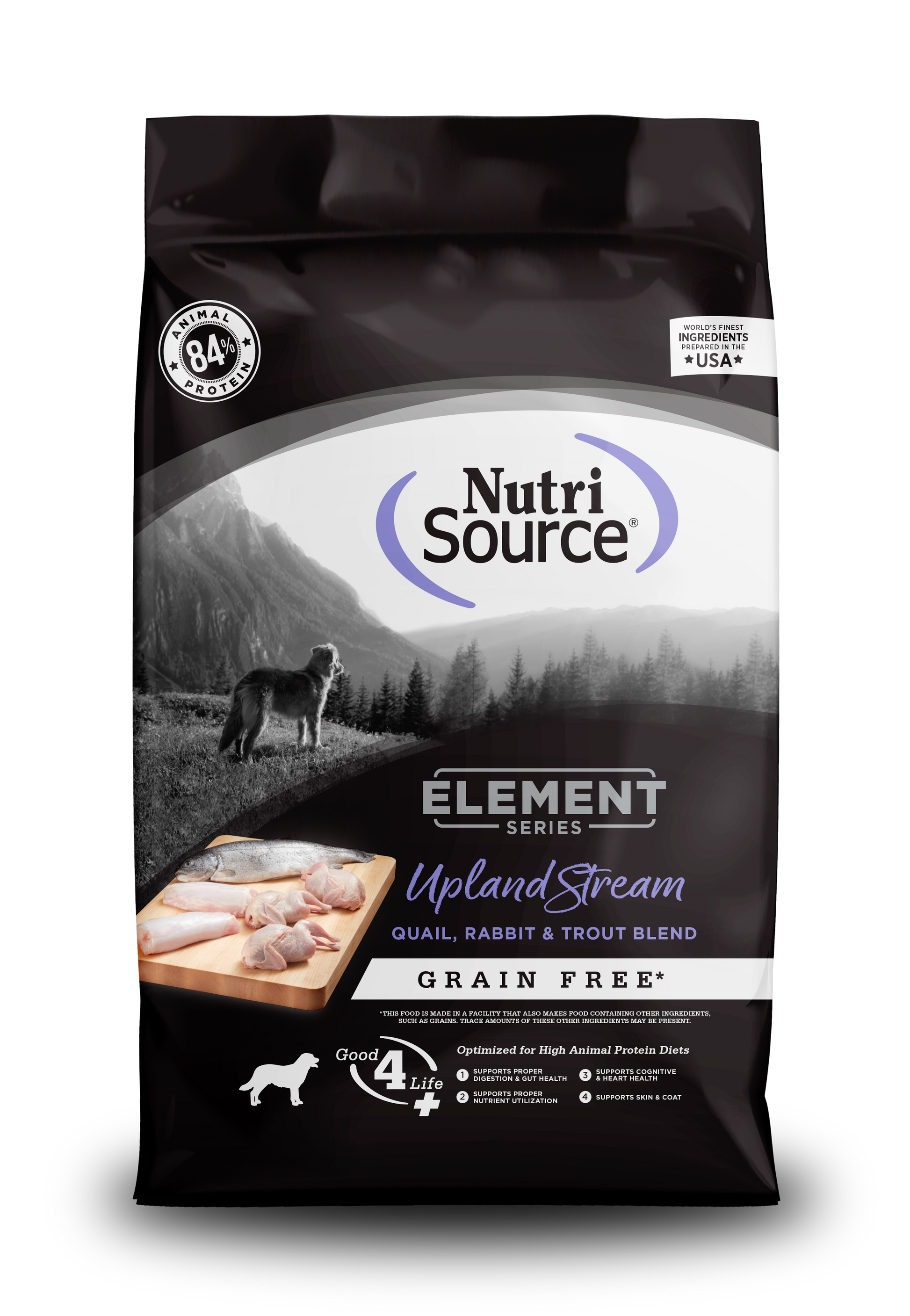 NutriSource Element Series Grain Free Dry Dog Food Upland Stream 12 lb 073893300366