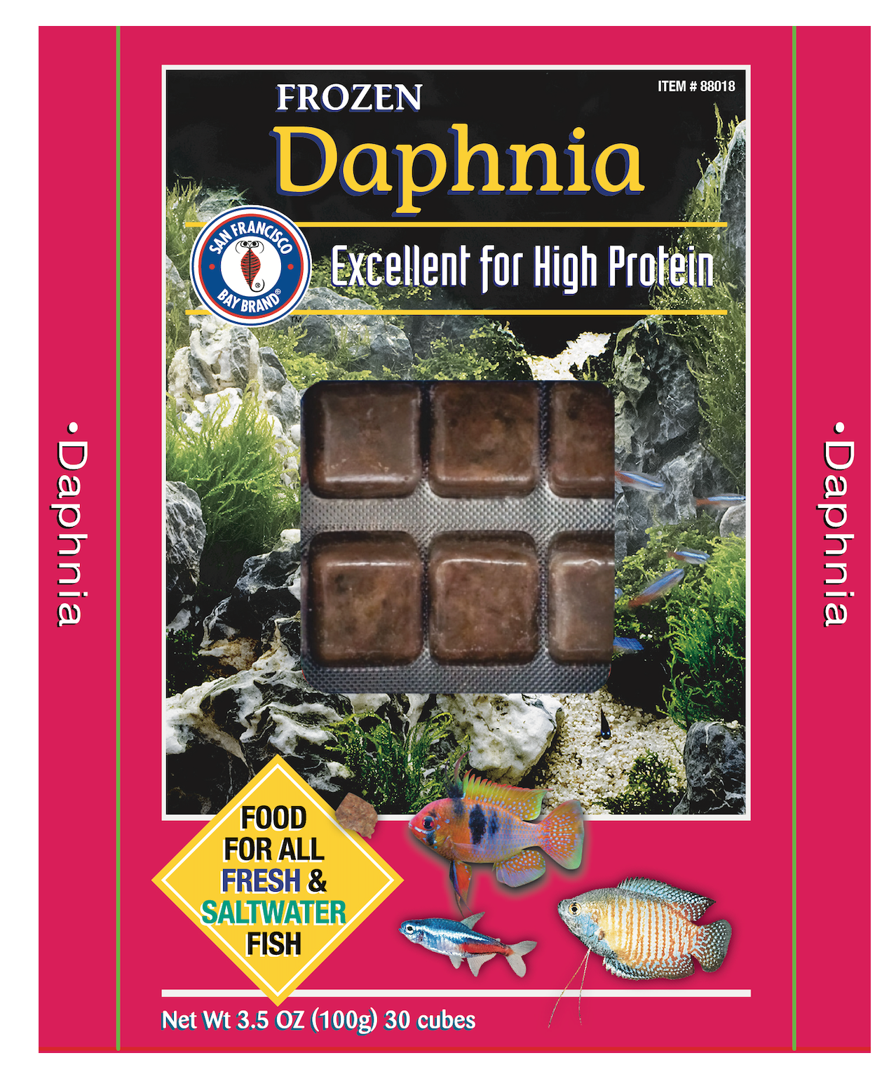 San Francisco Bay Brand Frozen Daphnia Fish Food 3.5 oz SD-5 000945880187