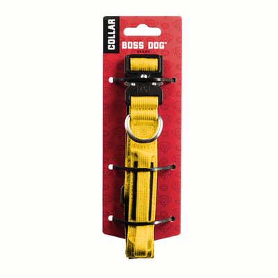 Boss Dog Tactical Adjustable Dog Collar Yellow Large 850036272991