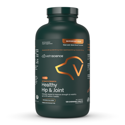 VetriScience GlycoFlex Plus Hip & Joint Chew Tabs Dog Supplement Chicken 120 ct 026664003386