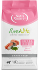NutriSource PureVita LID Grain Free Small Bites Dry Dog Food Salmon & Peas 4 lb 073893177111